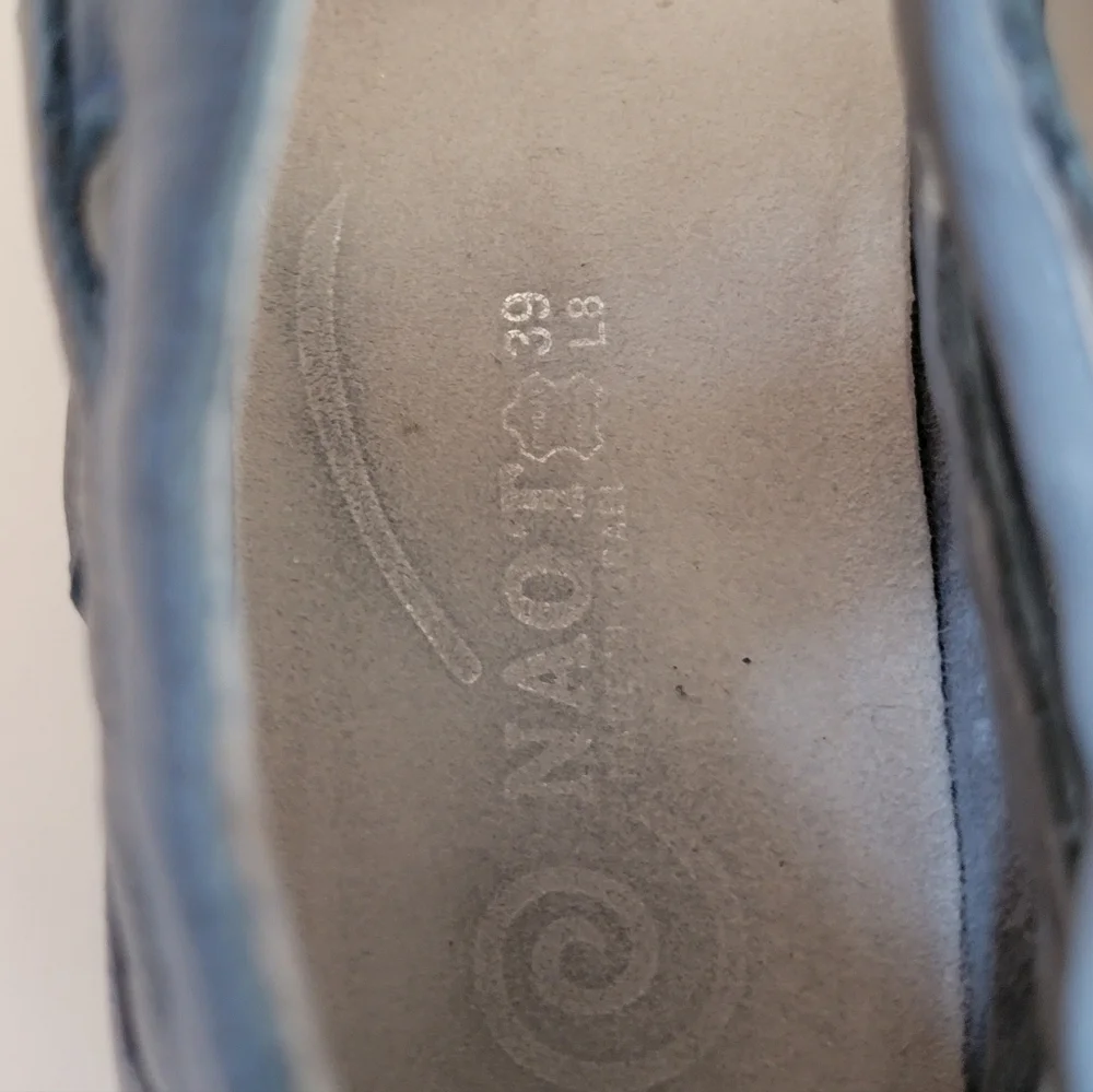 NAOT Kata Leather Lace-Up Comfort Shoes Sandal Navy Blue size 39 US 8 - Picture 3 of 5